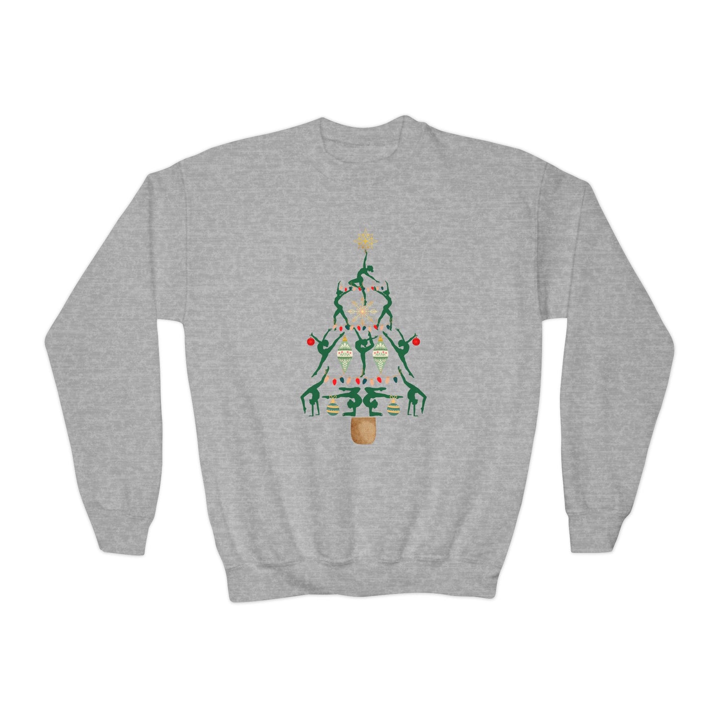 Christmas Tree Gymnastics Youth Crewneck