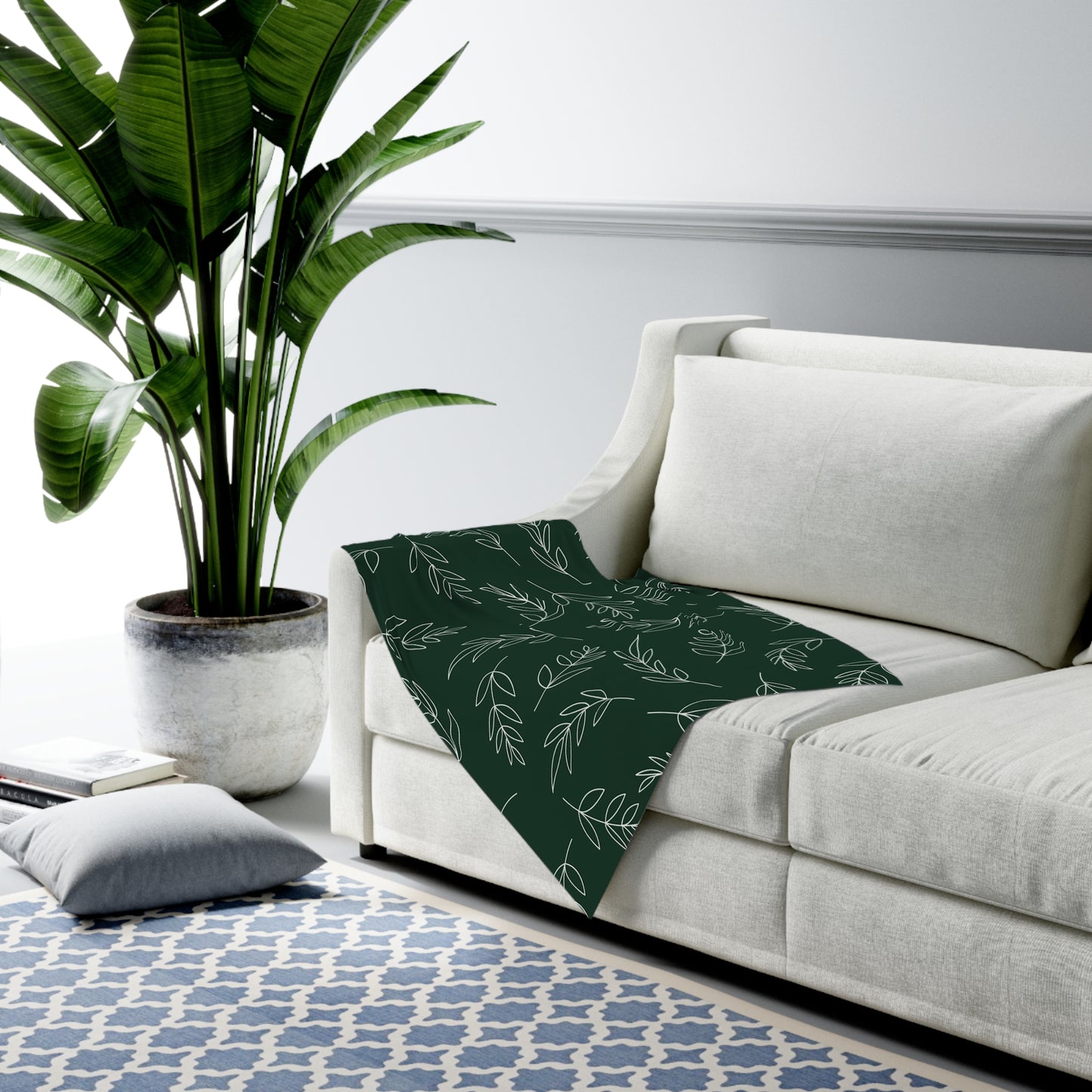Green Leaves Baby Swaddle Blanket