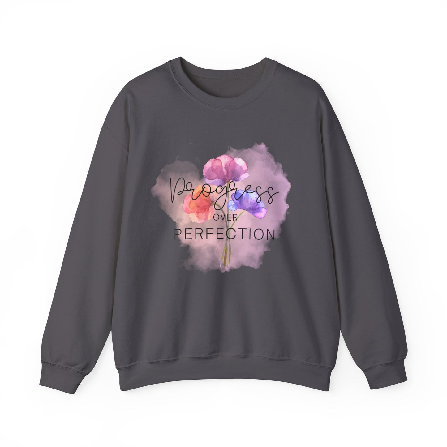 Progress over Perfection Floral Crewneck Sweatshirt