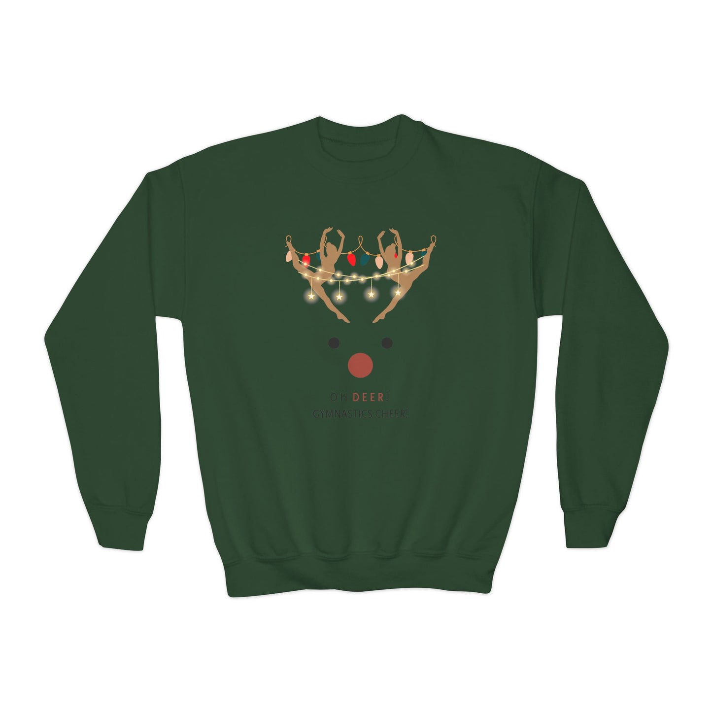 Reindeer Gymnastics Youth Crewneck Sweatshirt