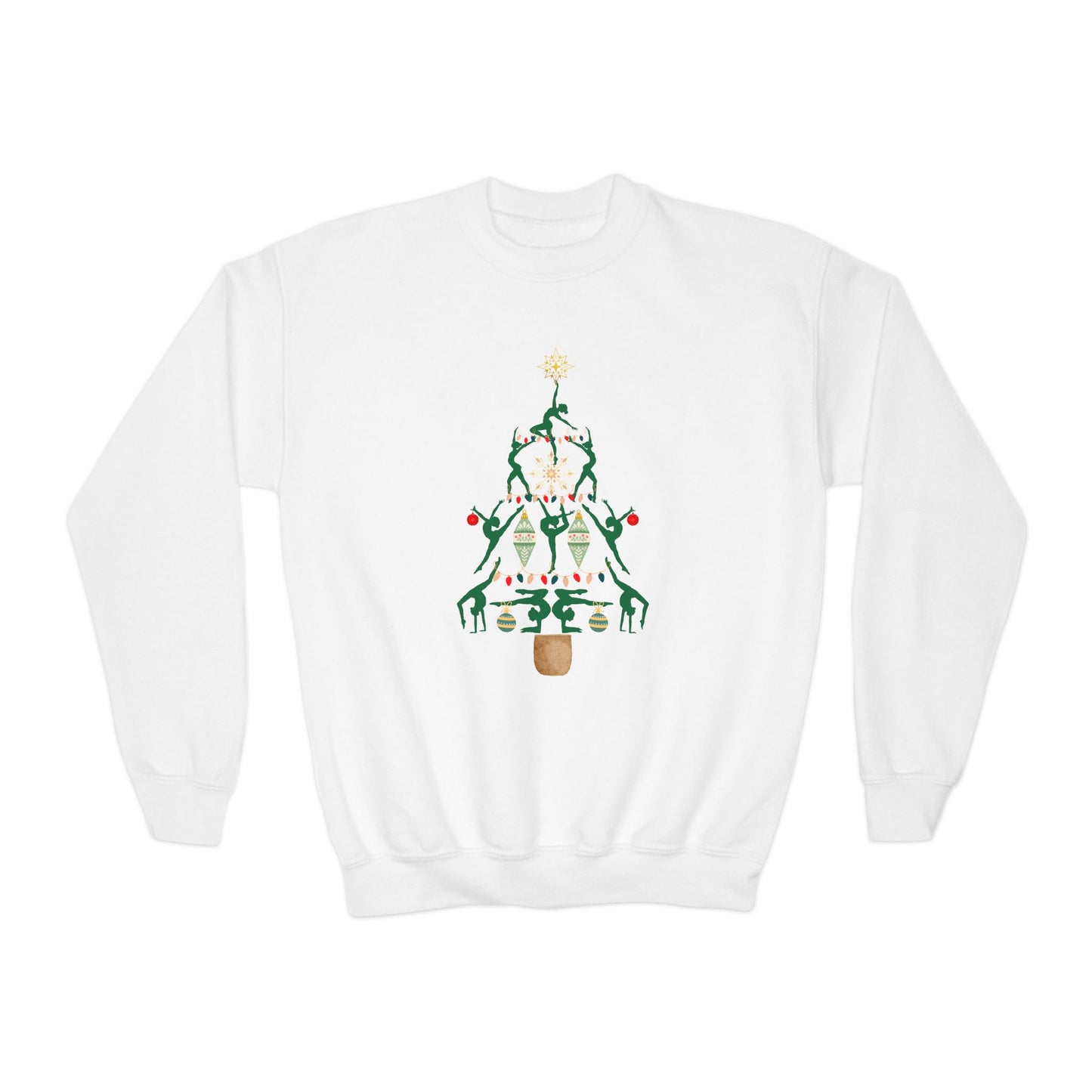 Christmas Tree Gymnastics Youth Crewneck