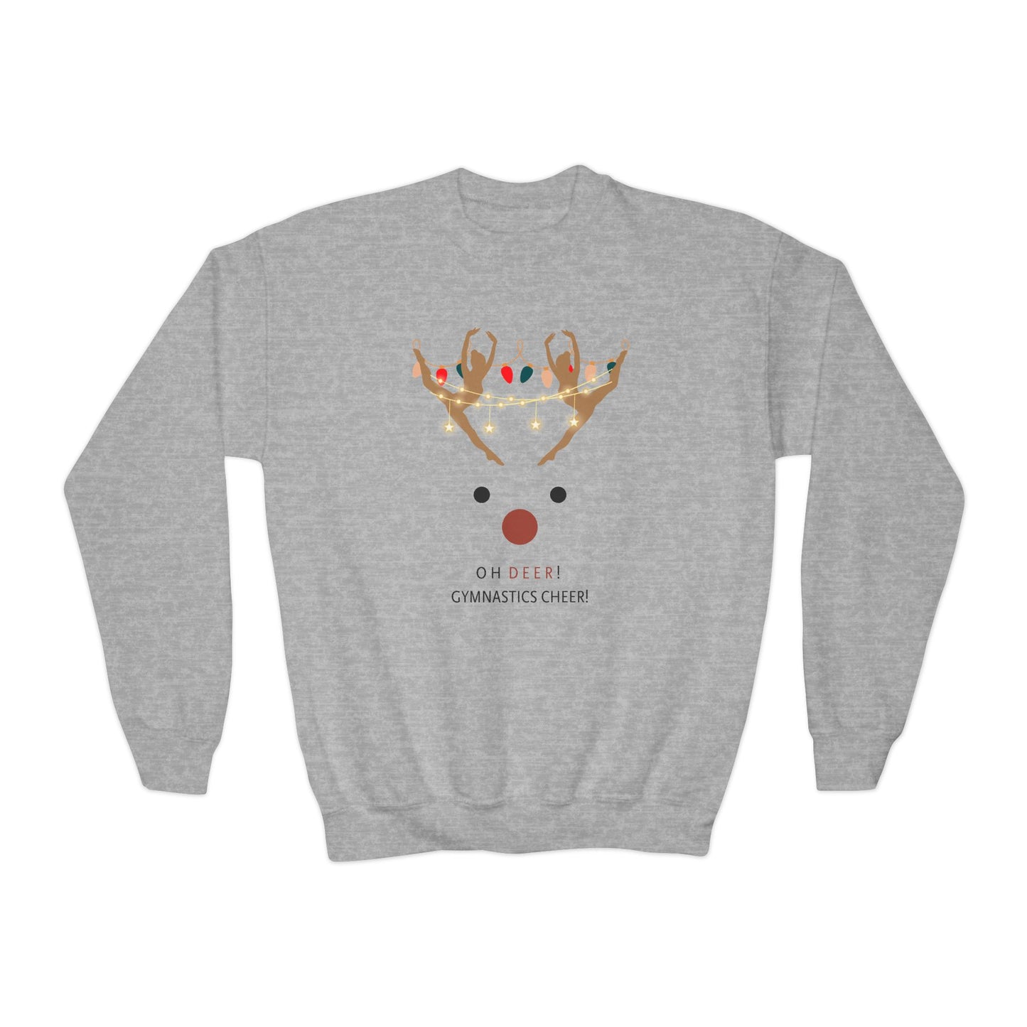 Reindeer Gymnastics Youth Crewneck Sweatshirt