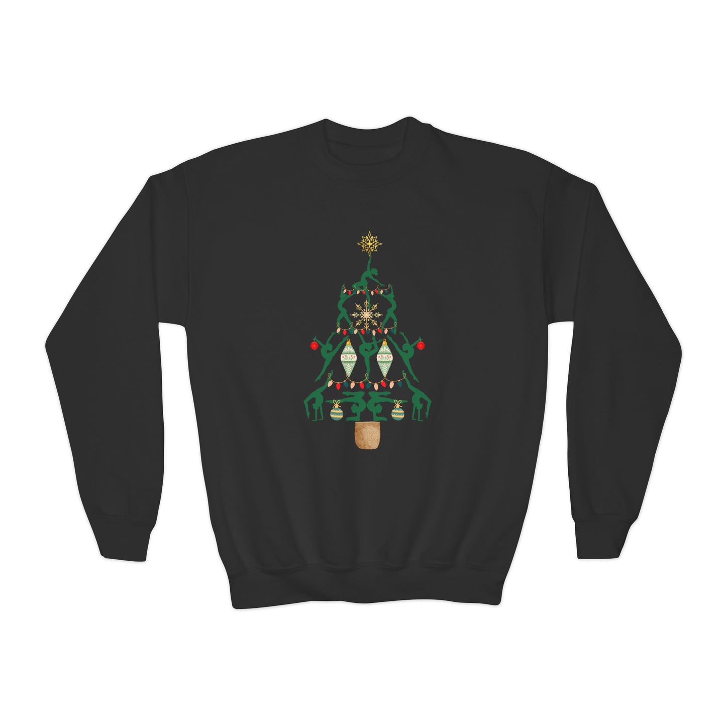 Christmas Tree Gymnastics Youth Crewneck