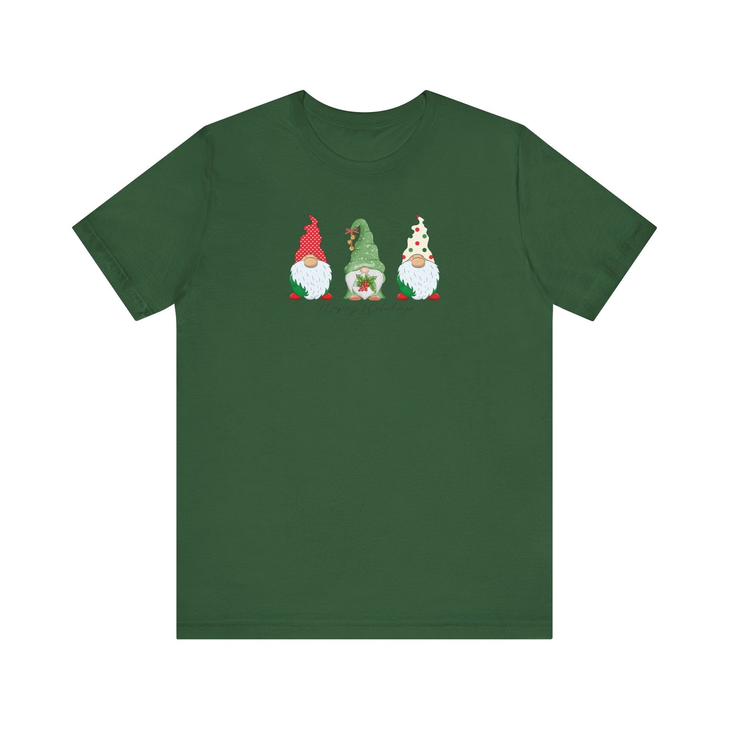 Happy Holidays Gnomes Short Sleeve Tee