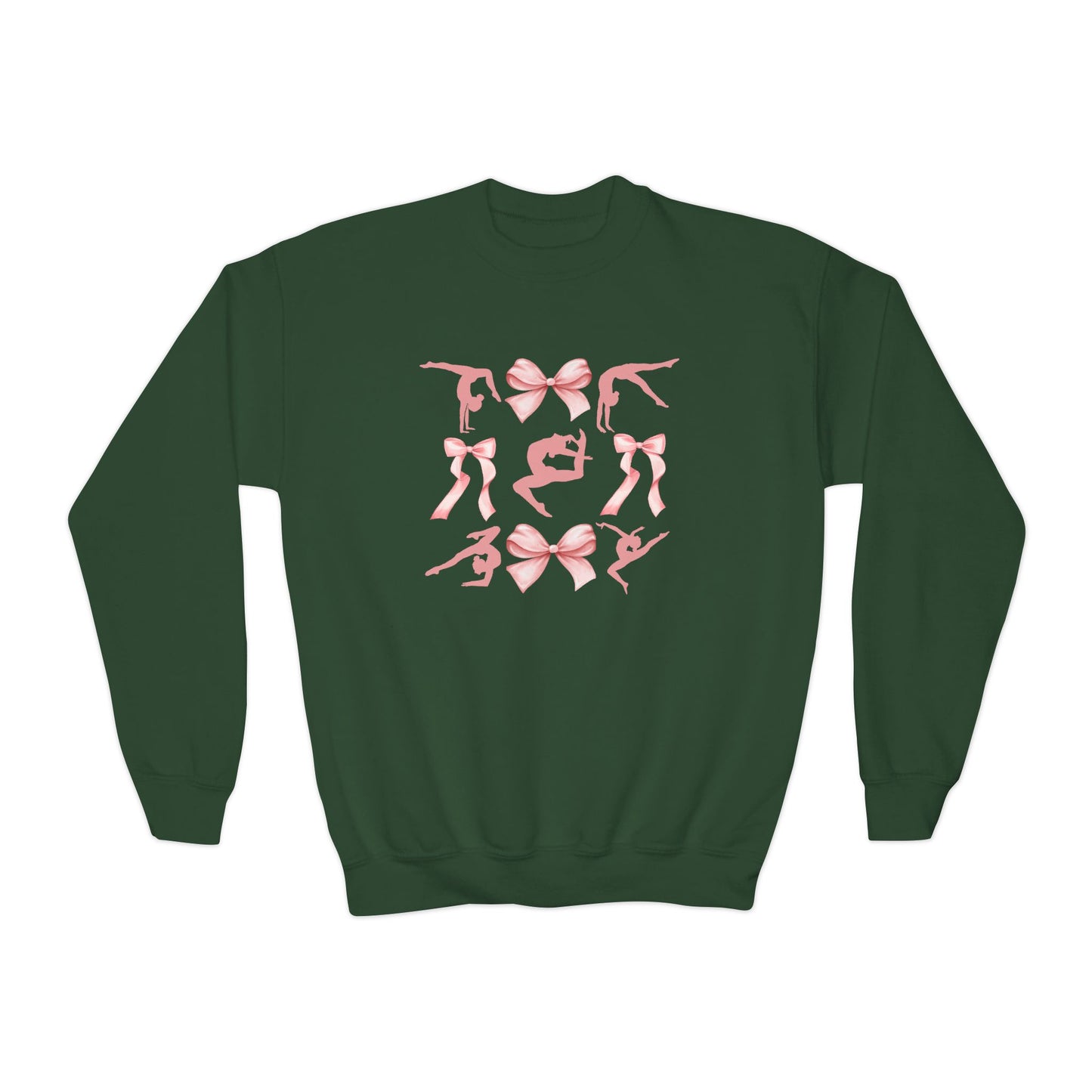 Gymnastics Bows Youth Crewneck Sweatshirt