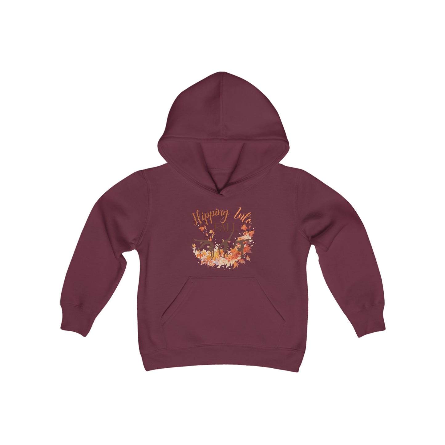 Flipping into Fall Youth Hooded Sweatshirt