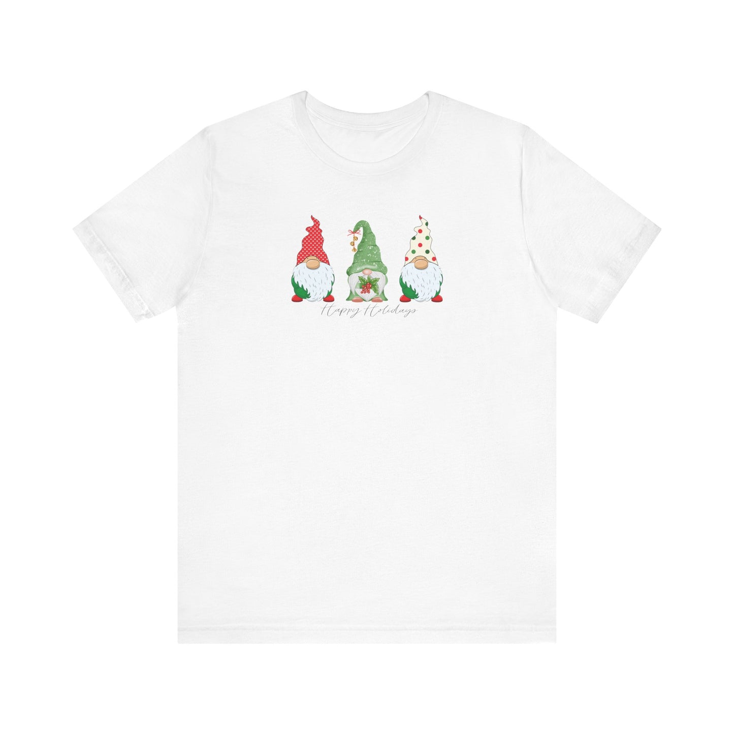 Happy Holidays Gnomes Short Sleeve Tee