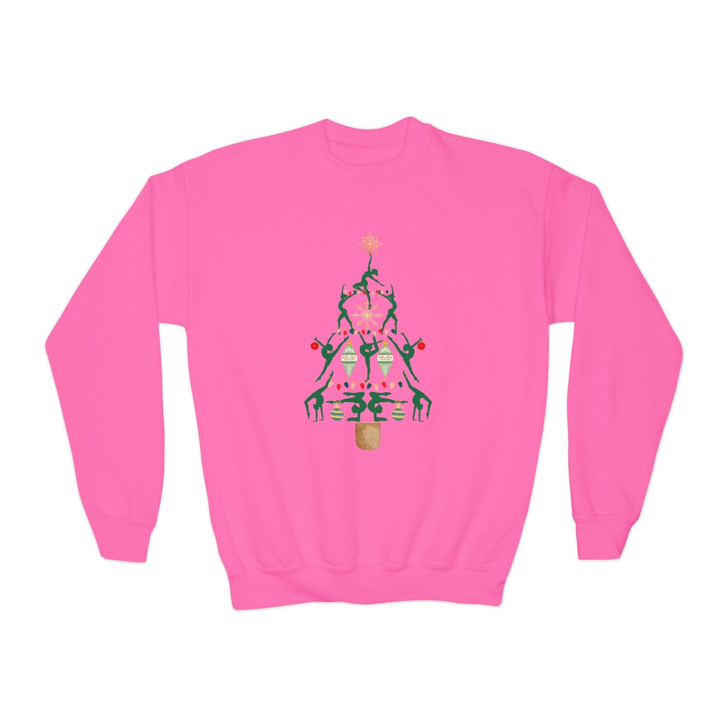 Christmas Tree Gymnastics Youth Crewneck