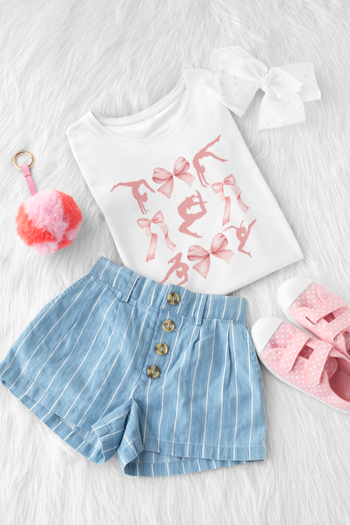 Gymnast Bows Youth Short Sleeve Tee