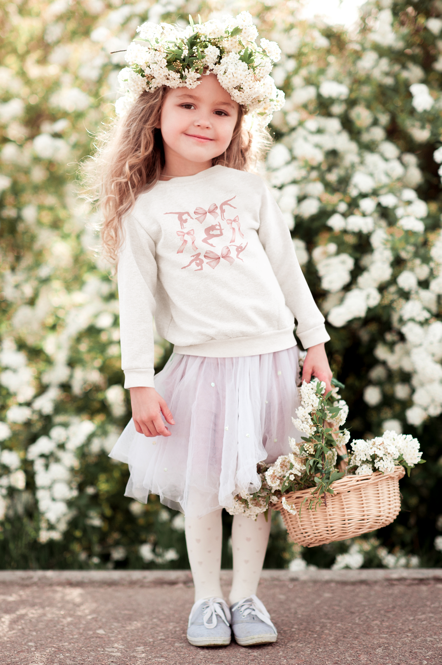 Gymnastics Bows Youth Crewneck Sweatshirt