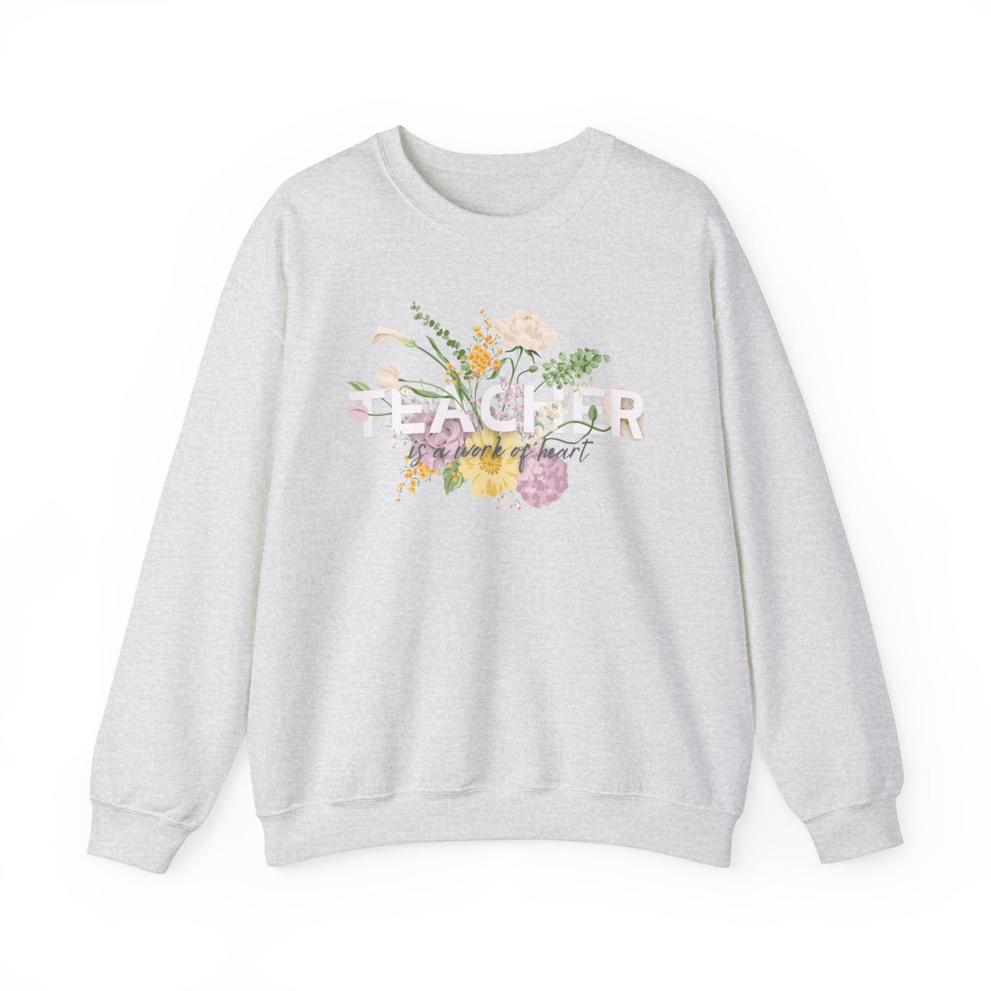 Floral Teacher Crewneck Sweatshirt