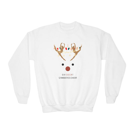 Reindeer Gymnastics Youth Crewneck Sweatshirt