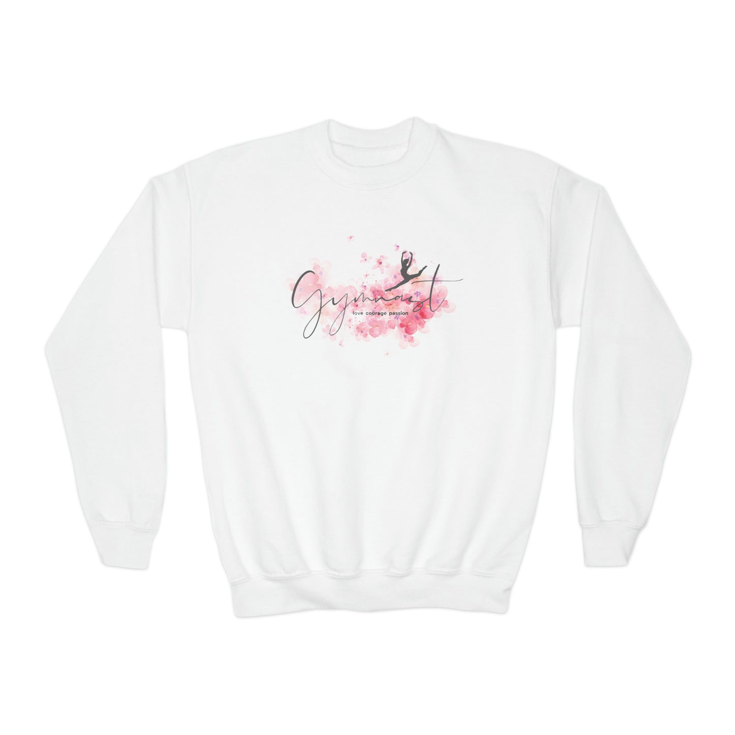 Gymnast Cherry Blossom Youth Crewneck Sweatshirt