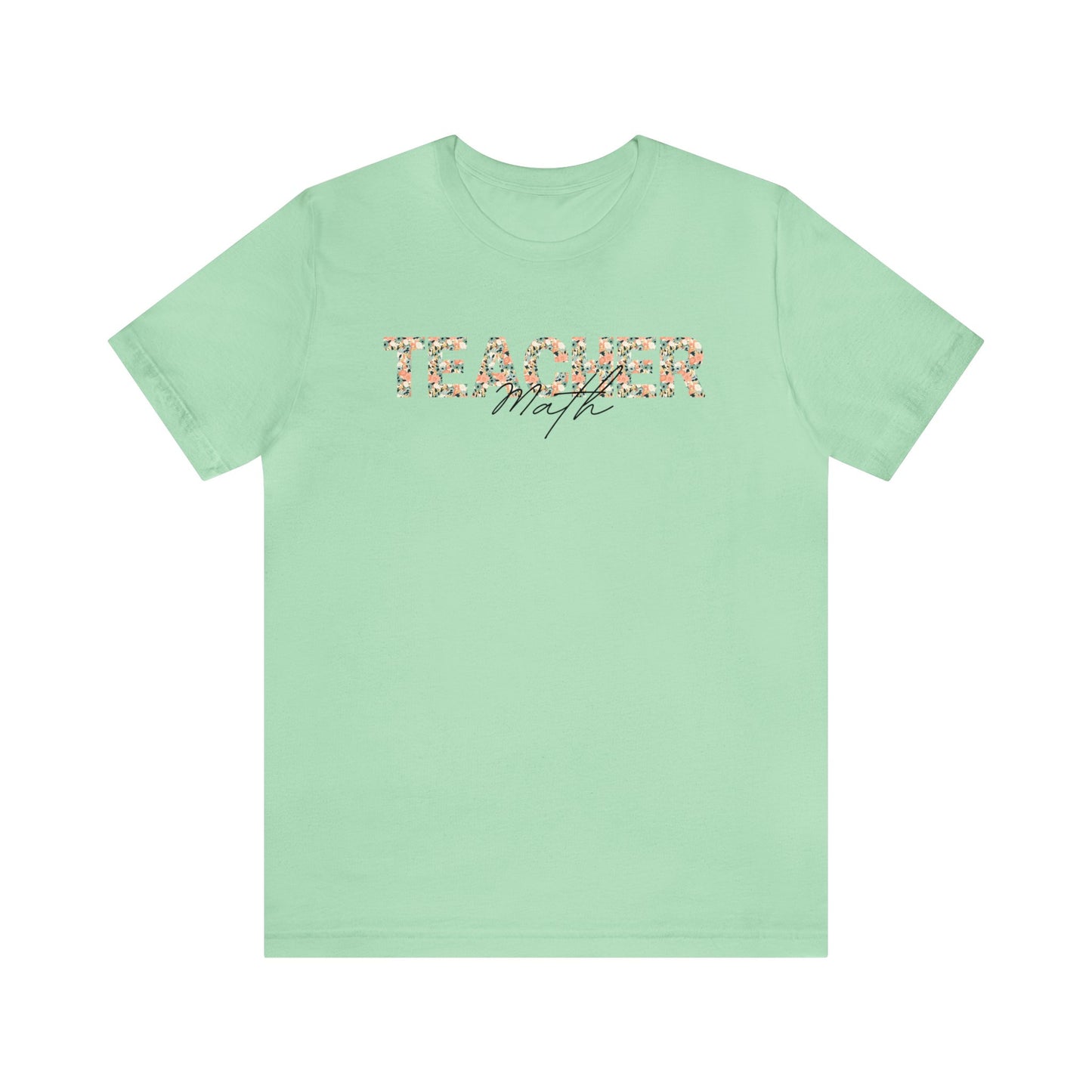 Math Teacher Floral Tee