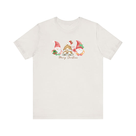 Merry Christmas Gnomes Short Sleeve Tee