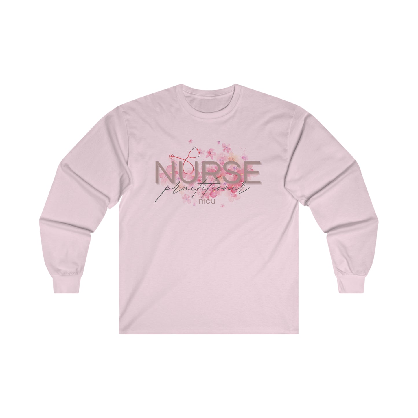 Cherry Blossom Nurse Practitioner Long Sleeve Tee