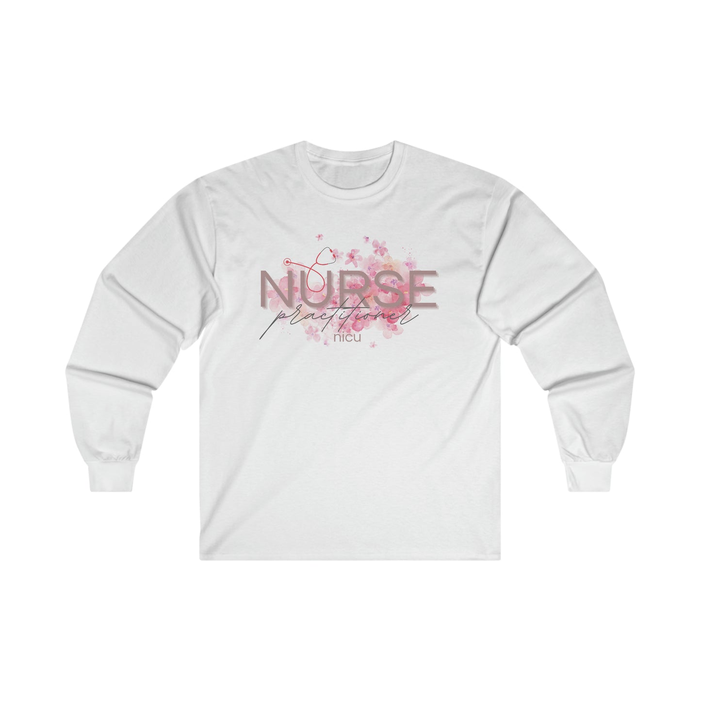 Cherry Blossom Nurse Practitioner Long Sleeve Tee