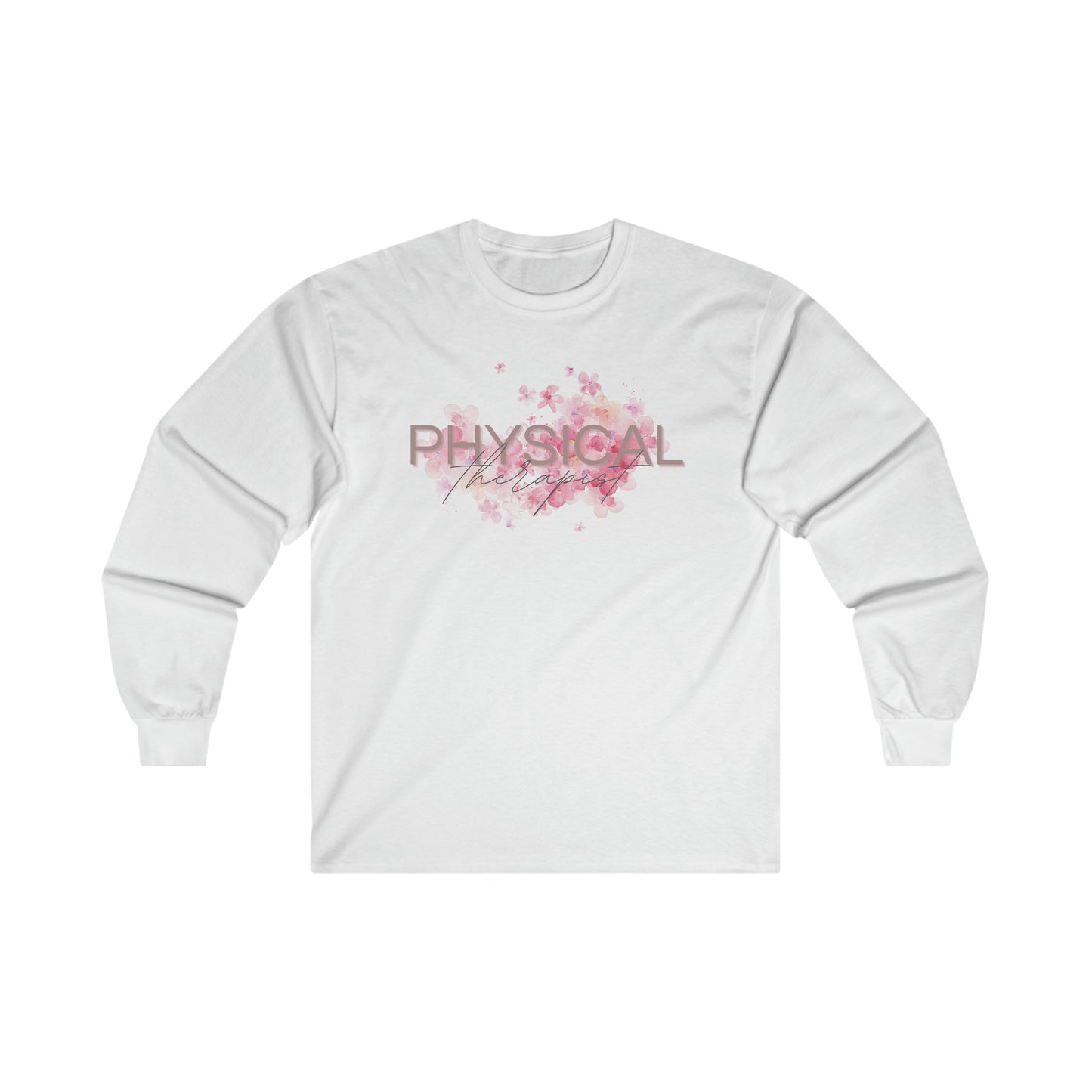 Physical Therapist Cherry Blossom Long Sleeve Tee