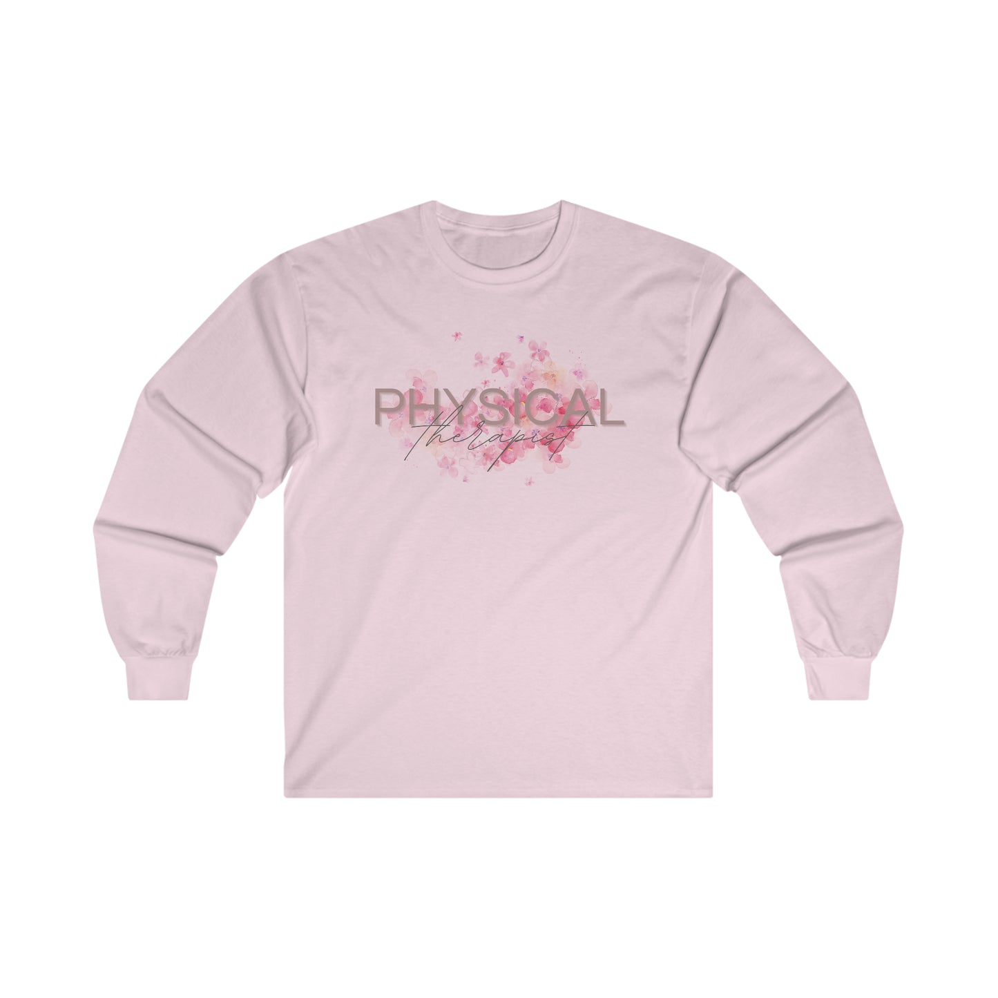Physical Therapist Cherry Blossom Long Sleeve Tee