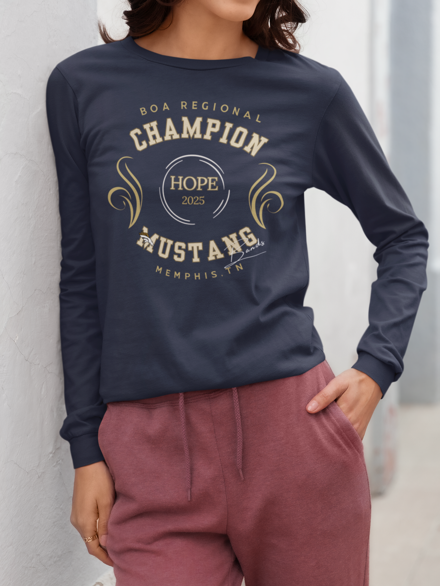 Regional Champion Long Sleeve T-Shirt - Mustang Bands Collection