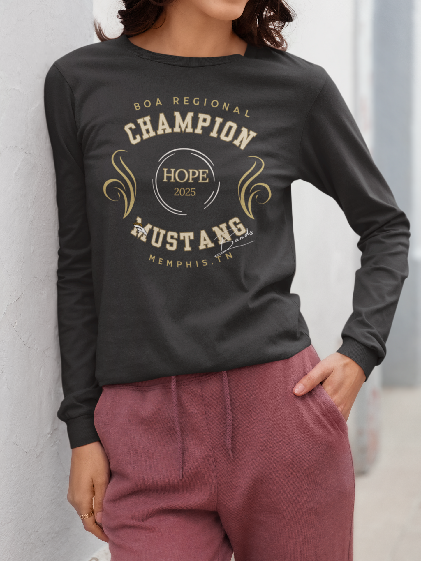 Regional Champion Long Sleeve T-Shirt - Mustang Bands Collection