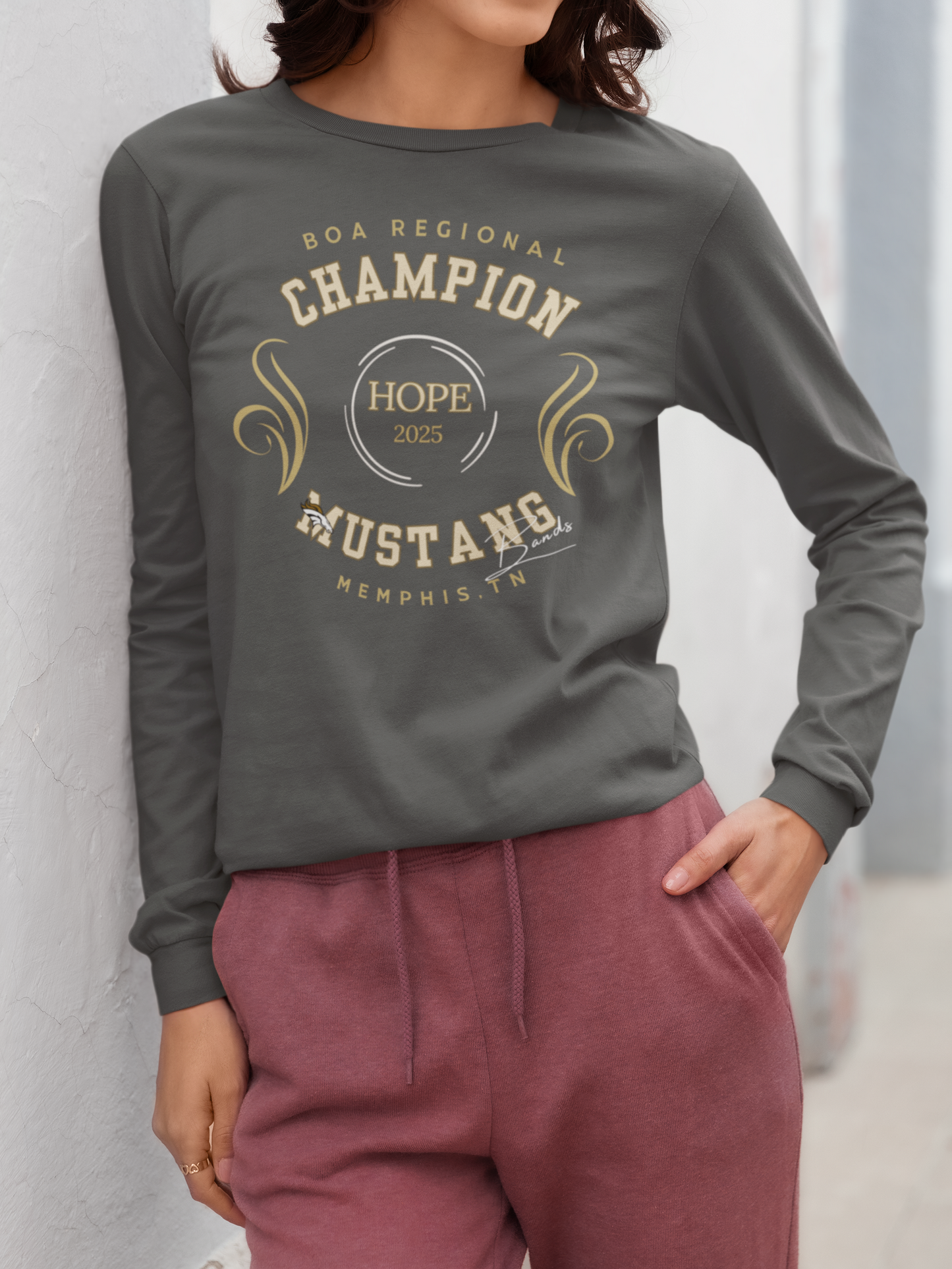 Regional Champion Long Sleeve T-Shirt - Mustang Bands Collection