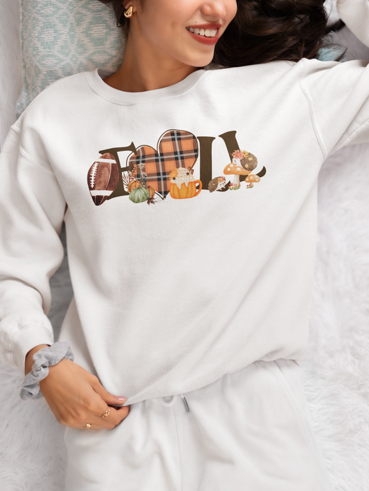 Fall Vibes Crewneck Sweatshirt | Cozy Casual Pullover for Autumn Days, Thanksgiving Gift, Unisex Sweatshirt, Seasonal Fashion, Pumpkin [...]