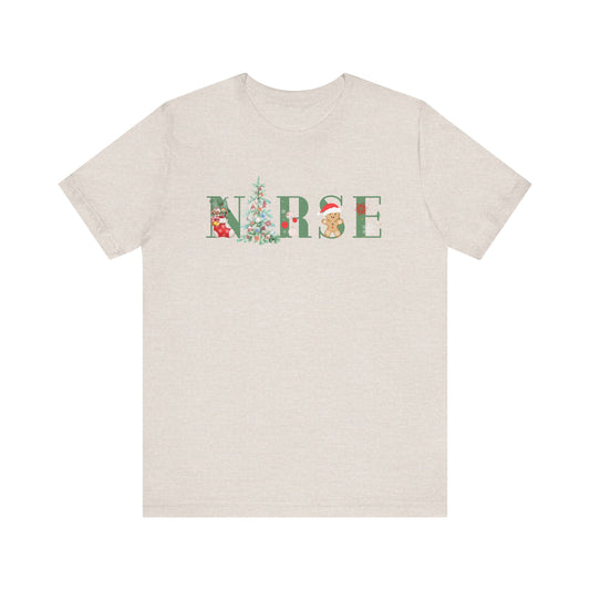 Christmas Nurse Short Sleeve Tee