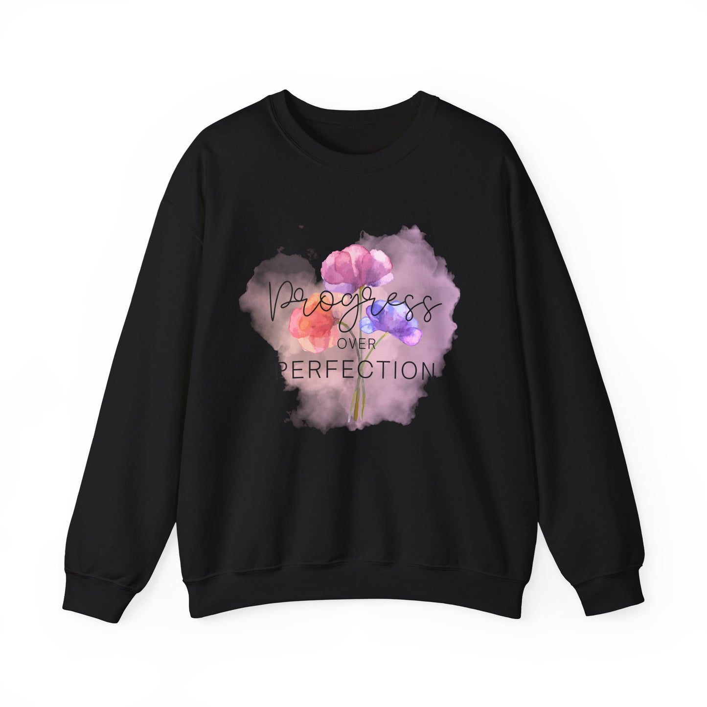 Progress over Perfection Floral Crewneck Sweatshirt