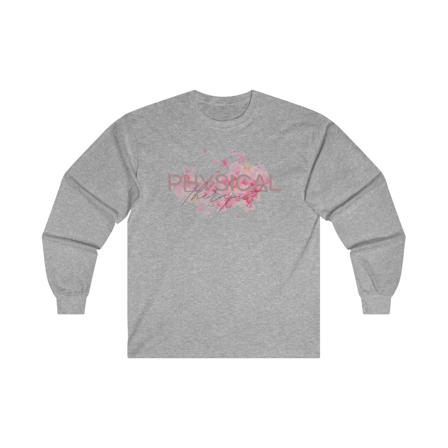Physical Therapist Cherry Blossom Long Sleeve Tee