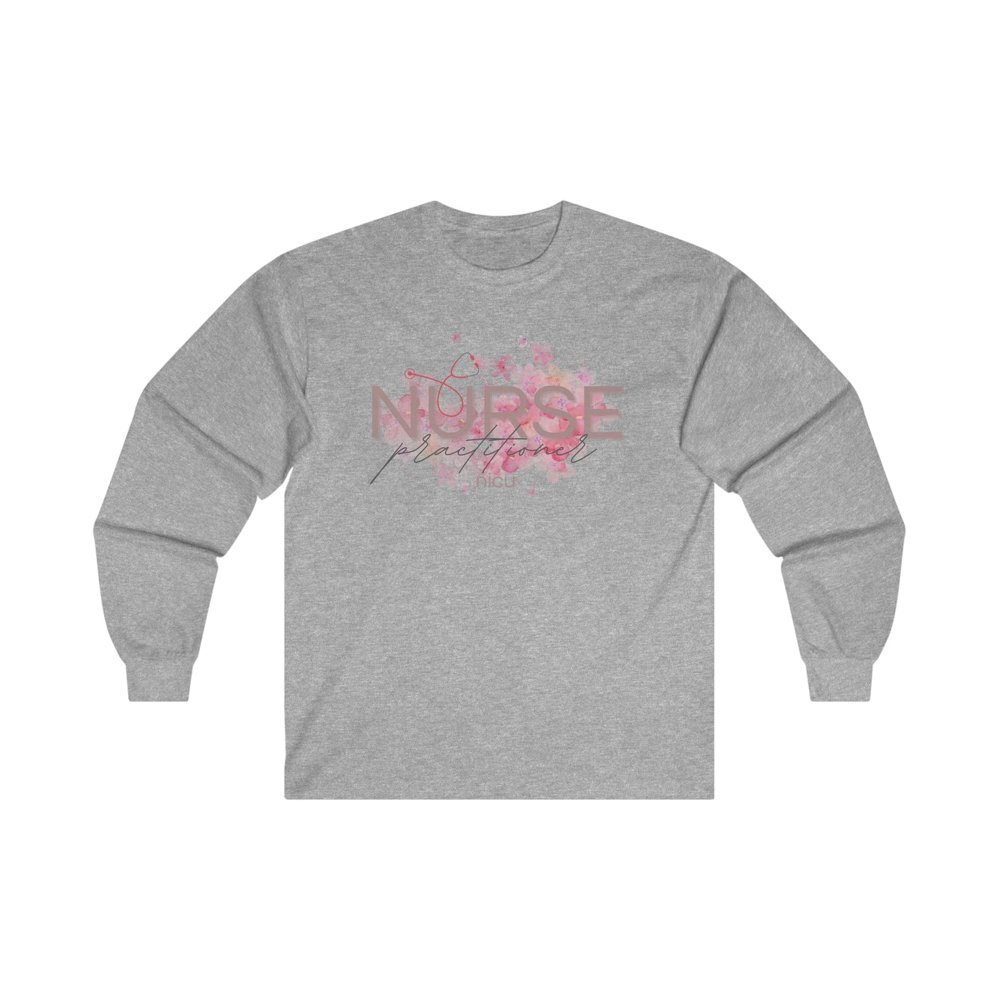 Cherry Blossom Nurse Practitioner Long Sleeve Tee