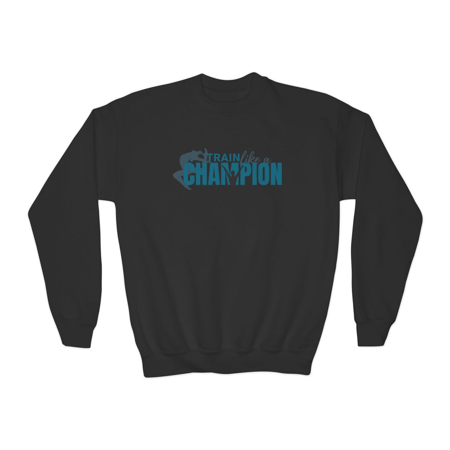 Train Like a Champion Youth Crewneck Sweatshirt - Motivational Athletic Apparel