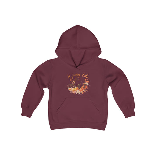 Flipping into Fall Youth Hooded Sweatshirt