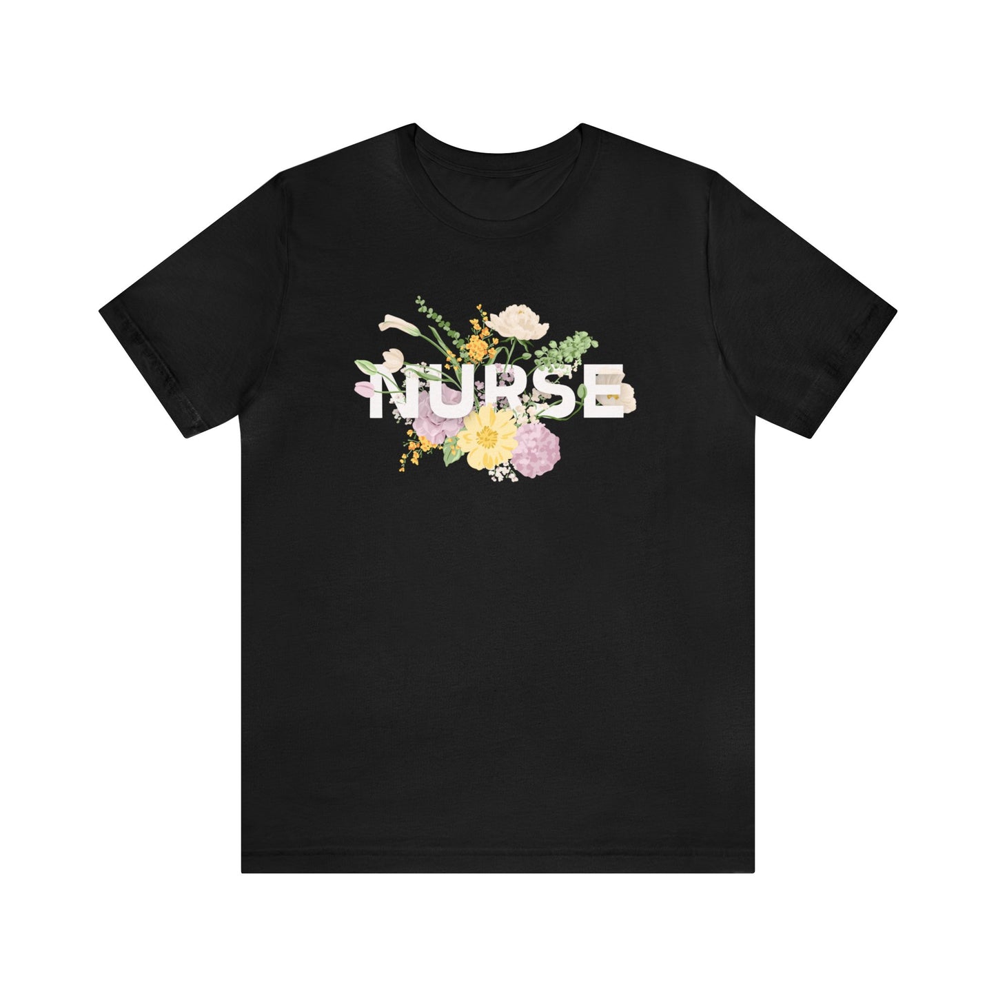 Floral NURSE T-shirt