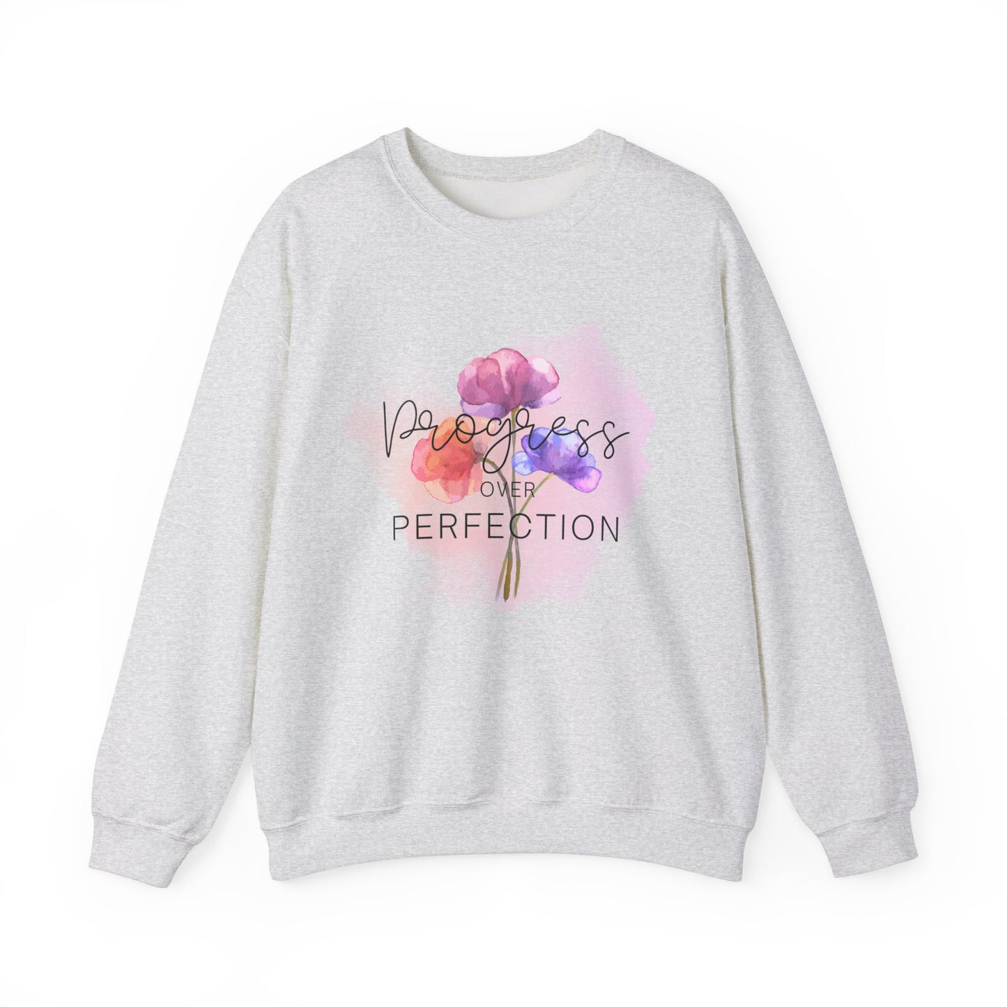 Progress over Perfection Floral Crewneck Sweatshirt