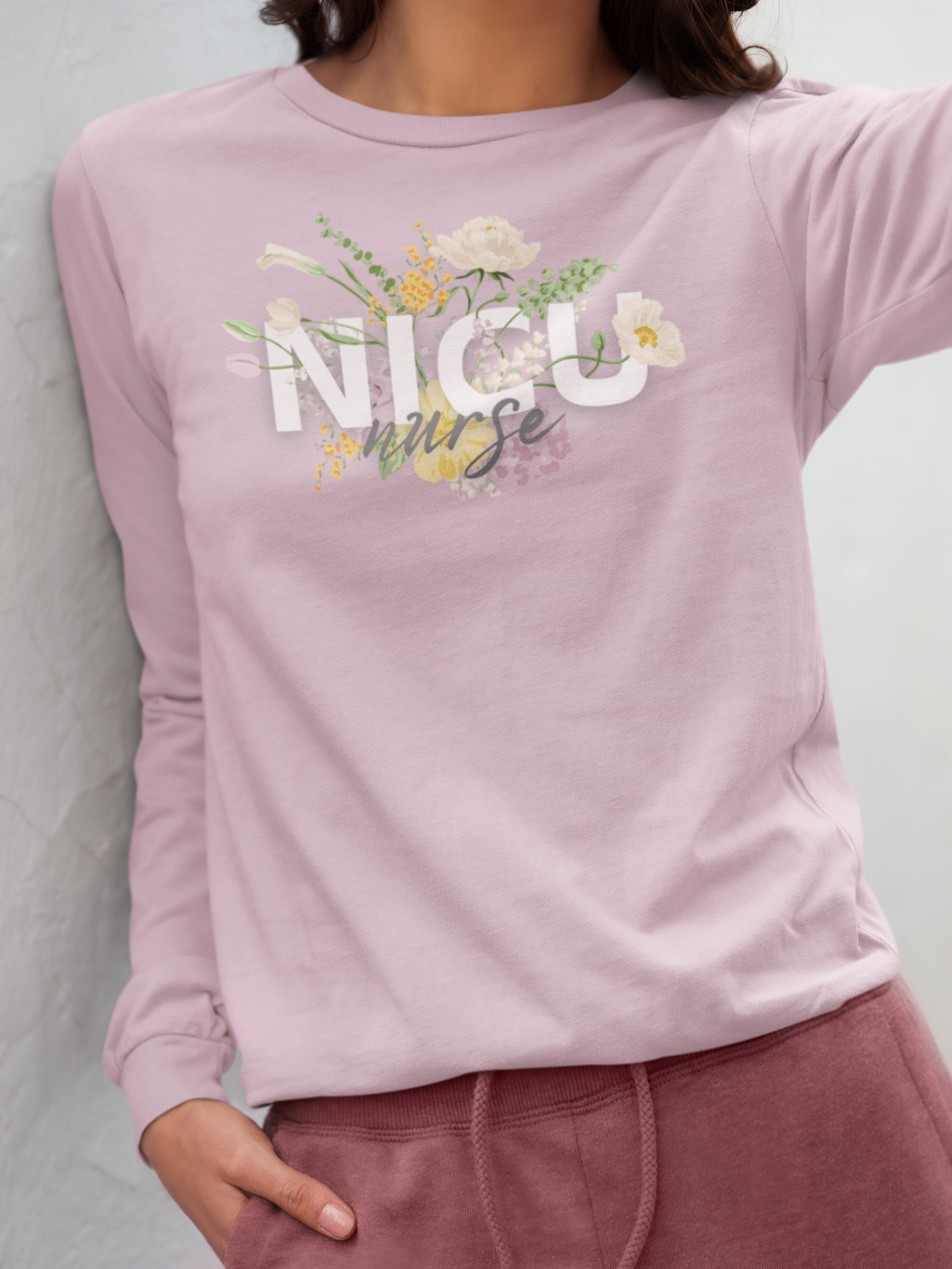 Floral NICU Long Sleeve Tee