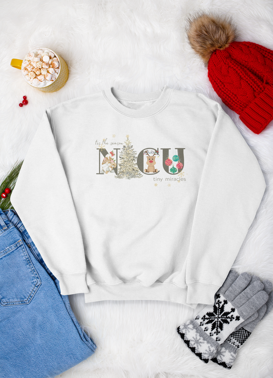Tis the Season for Tiny Miracles NICU Crewneck Sweatshirt