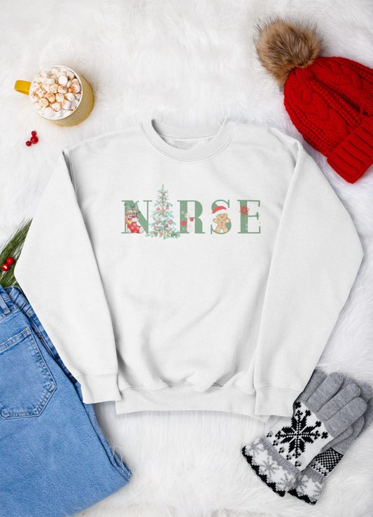 Christmas NURSE Crewneck Sweatshirt