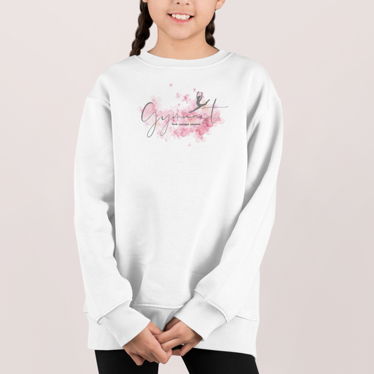Gymnast Cherry Blossom Youth Crewneck Sweatshirt
