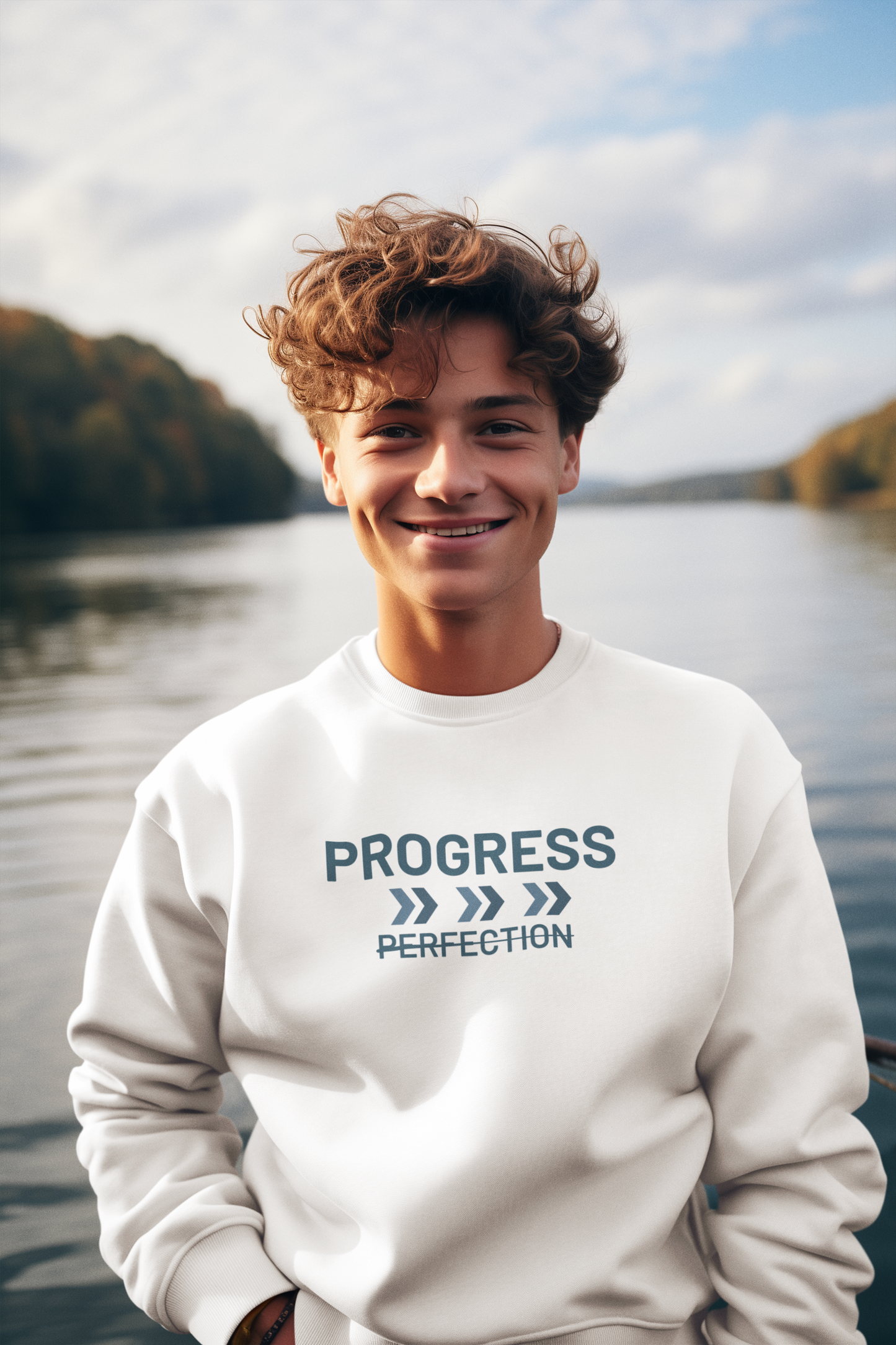 Progress over Perfection Youth Crewneck Sweatshirt